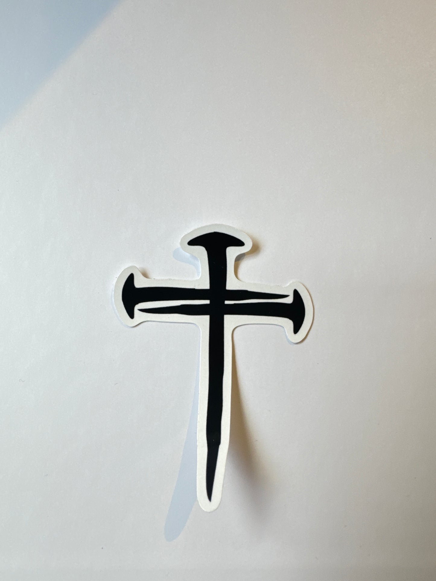 Nail Cross Christian Sticker