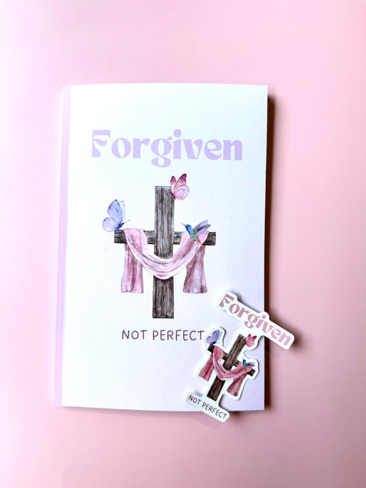 Christian notebook and sticker