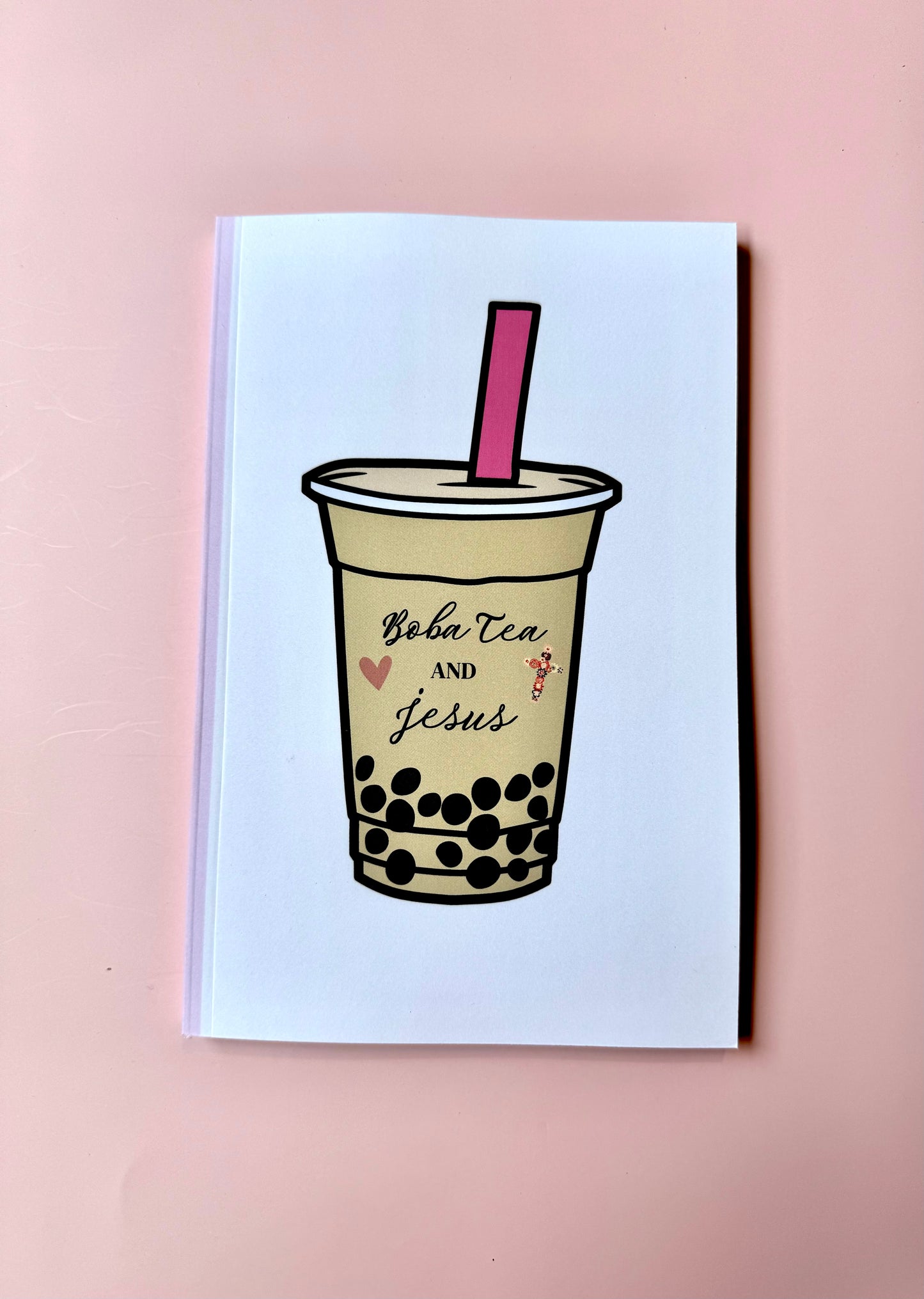 Boba Tea And Jesus - Christian Notebook & Sticker Set | Christian Stationery