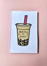 Boba Tea And Jesus - Christian Notebook & Sticker Set | Christian Stationery