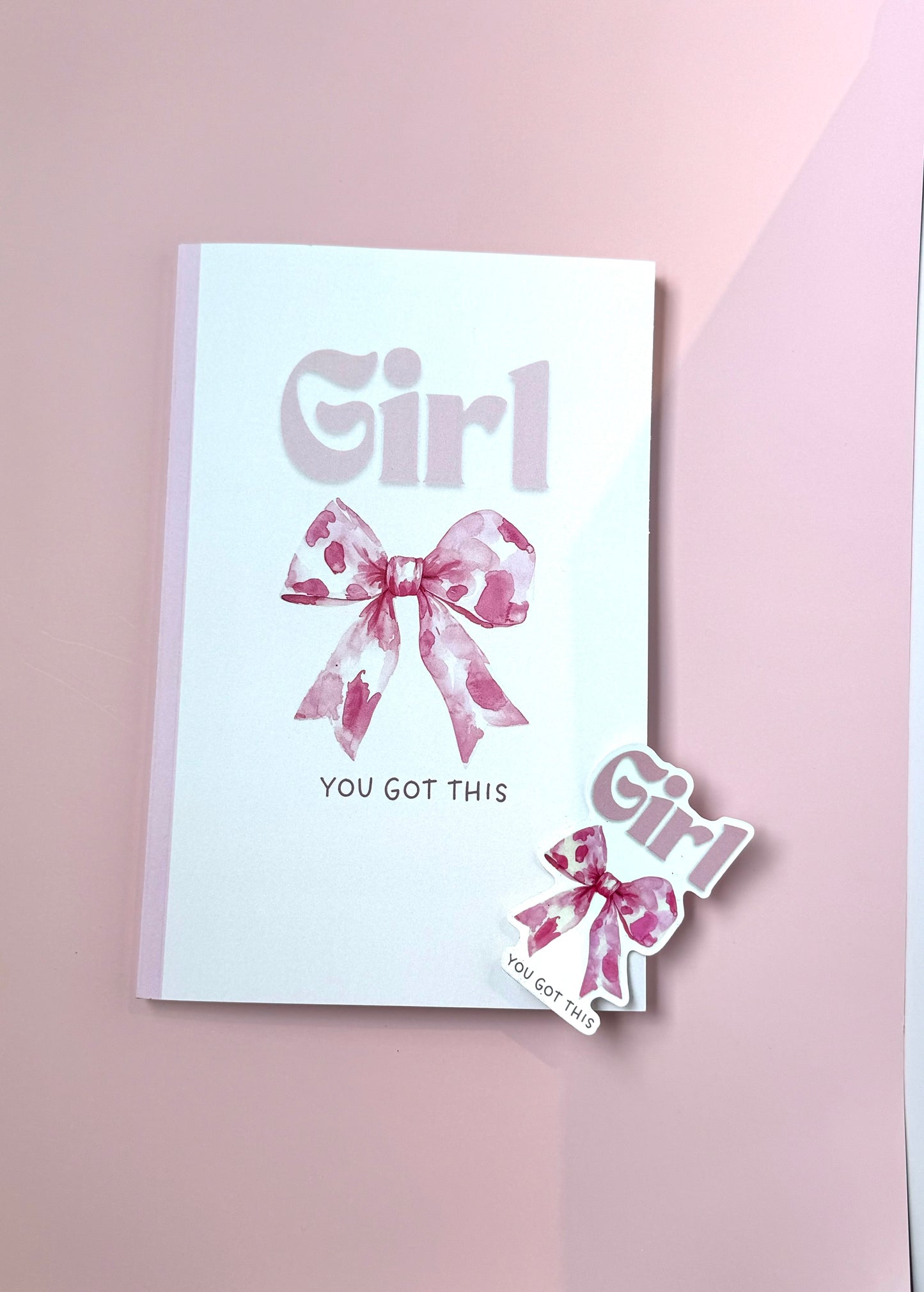 Girl, You Got This – Christian Affirmation Notebook & Sticker Set | Christian Stationery