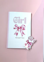 Girl, You Got This – Christian Affirmation Notebook & Sticker Set | Christian Stationery