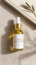 Unscented Holy Anointing Oil in clear glass dropper bottle β Quelinda