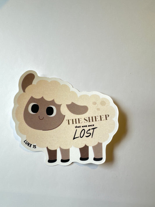 The sheep that was once lost ( Luke 15) Christian Sticker