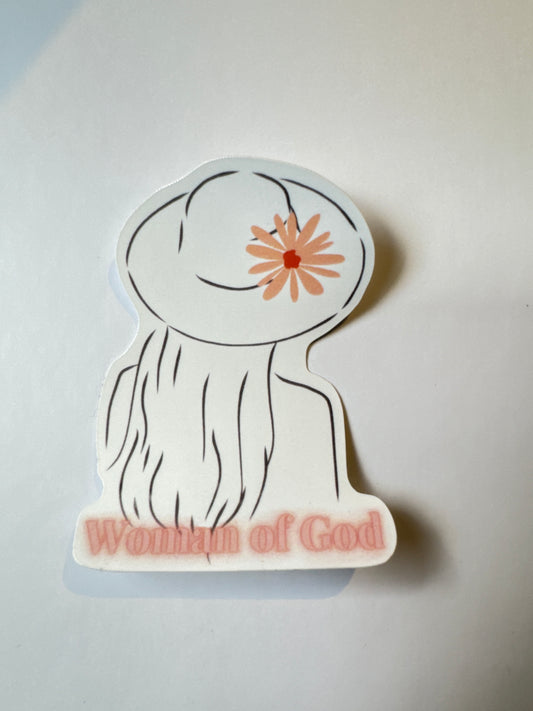 Woman of God Christian Sticker