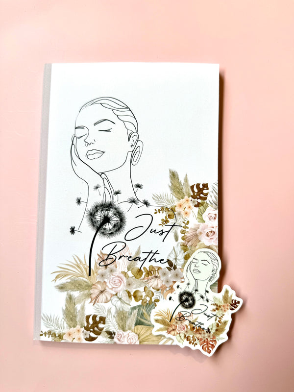 Just Breathe β Christian Notebook & Sticker Set
