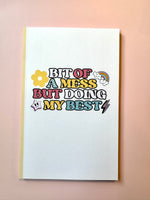Bit of a mess, but doing my best
– Christian Notebook, Sticker & Mug Set | Faith-Based Stationery & Gift