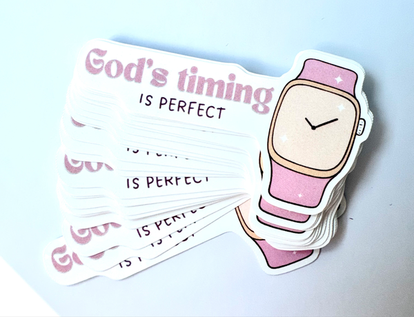 Godβs timing is Perfect Christian Sticker