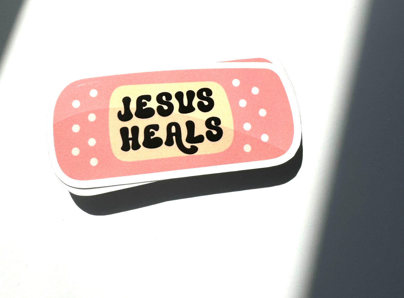 Jesus Heals Band-Aid Christian Sticker