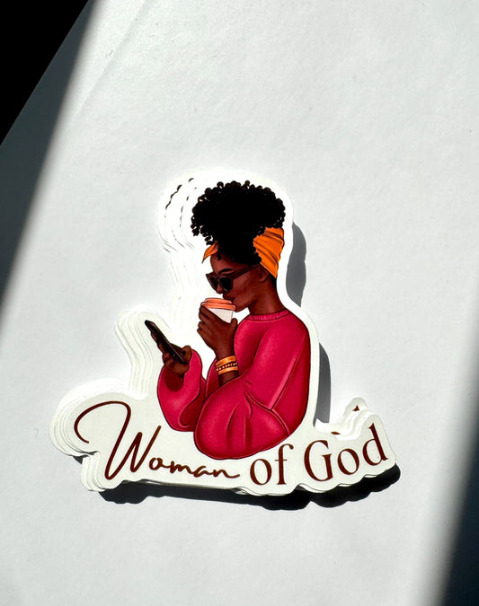 Woman of God Christian Sticker