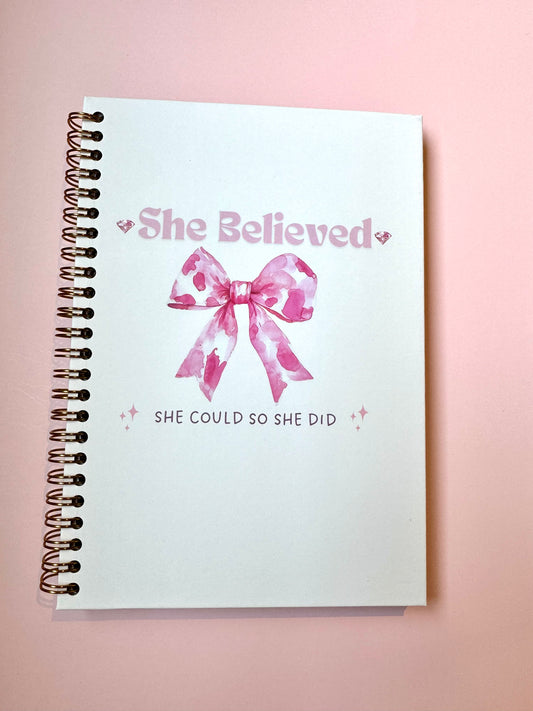 She Believed She Could So She Did Spiral Notebook