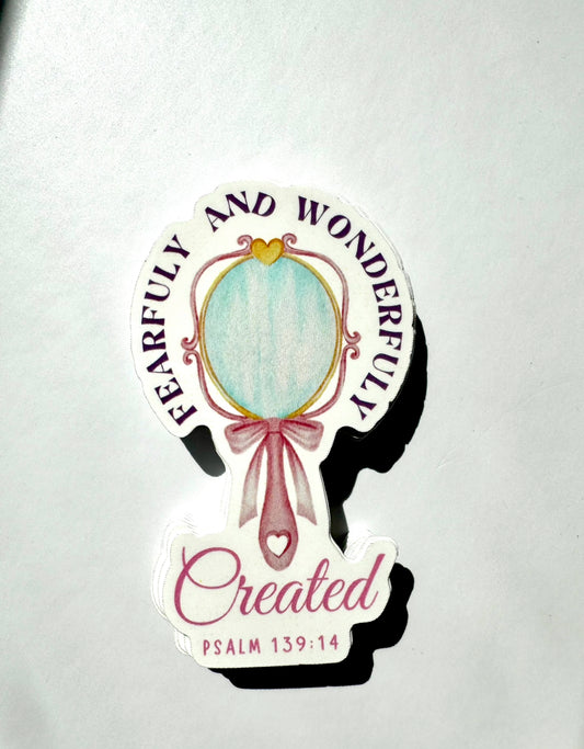 Fearfully and Wonderfully Created ( Psalm 139:14)  Christian Sticker
