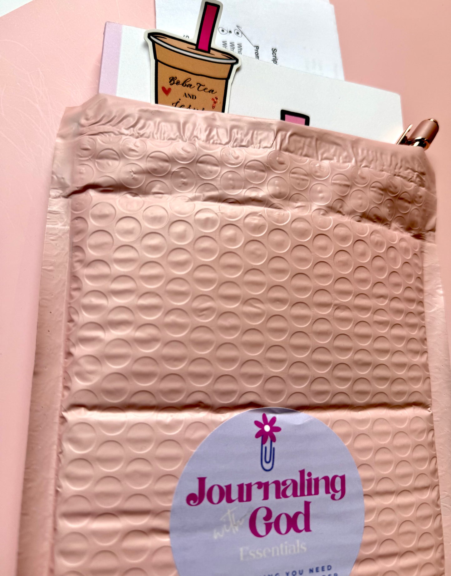 Girl, Flourish in Faith Journaling with God Essentials Kit – Christian Notebook, Bible Verse Pen & Faith Prompts