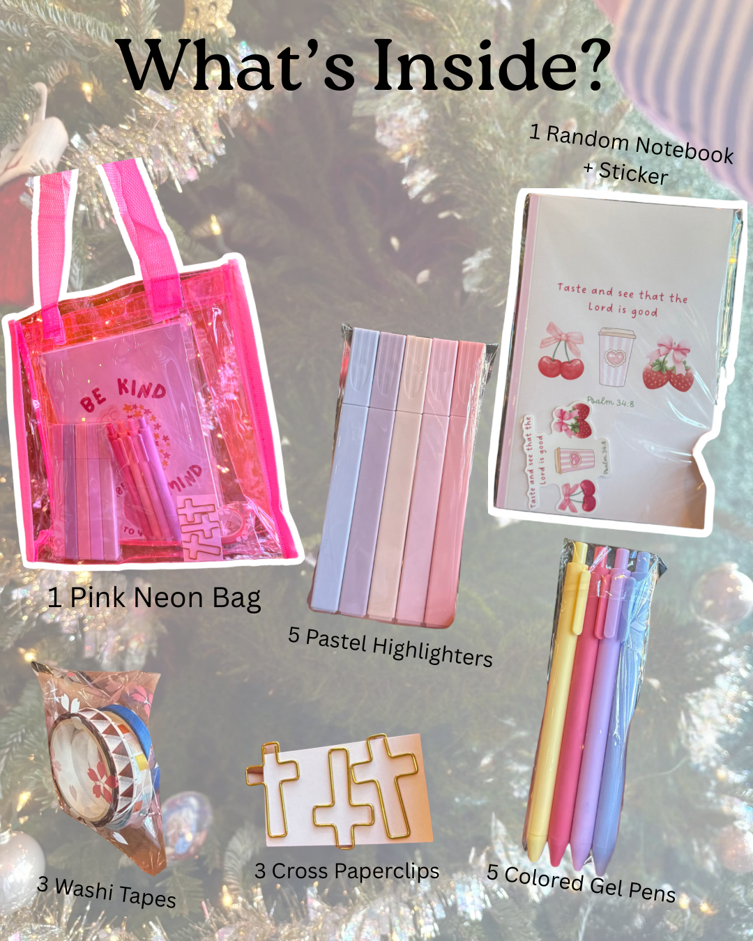 Que Linda Mystery Bible Journaling Grab Bag-Notebook + Highlighters + Washi + More!