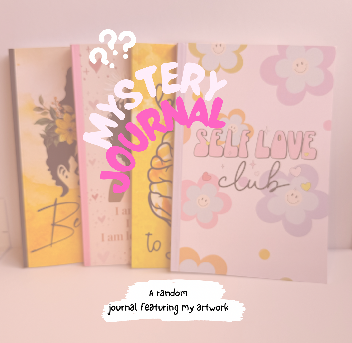Mystery journal featuring my artwork
