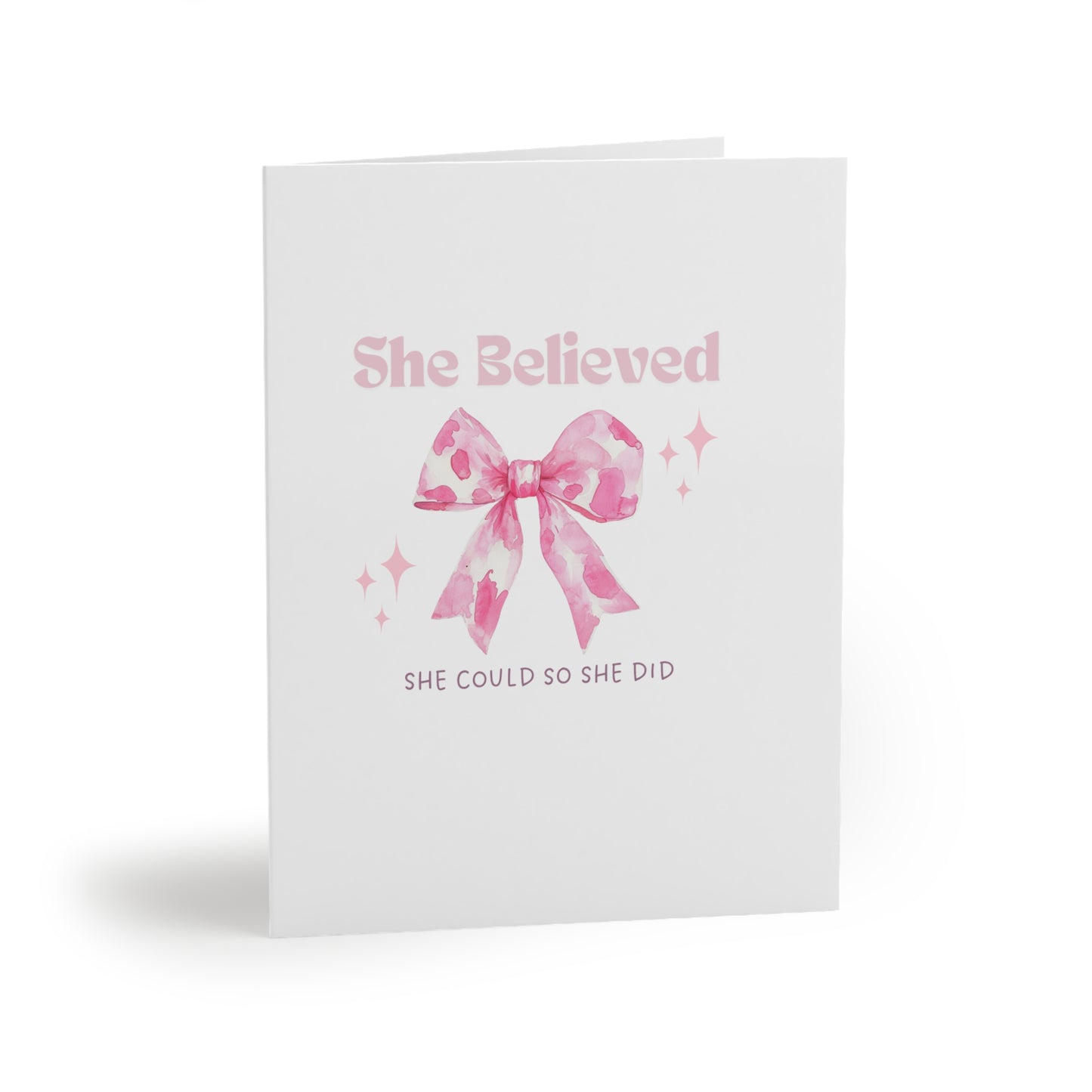 She Believed She Could So She Did Inspirational Card