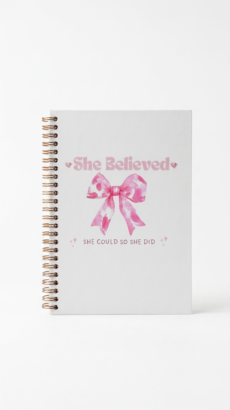 She Believed She Could So She Did | Spiral Notebook