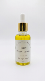 Unscented Holy Anointing Oil in clear glass dropper bottle β Quelinda