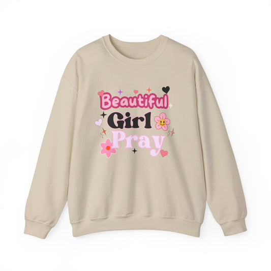 Beautiful Girl Pray Christian Sweatshirt