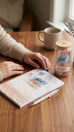 Girl Just Pray About It Christian prayer gift box β journal, tumbler, sticker and pen β Quelinda