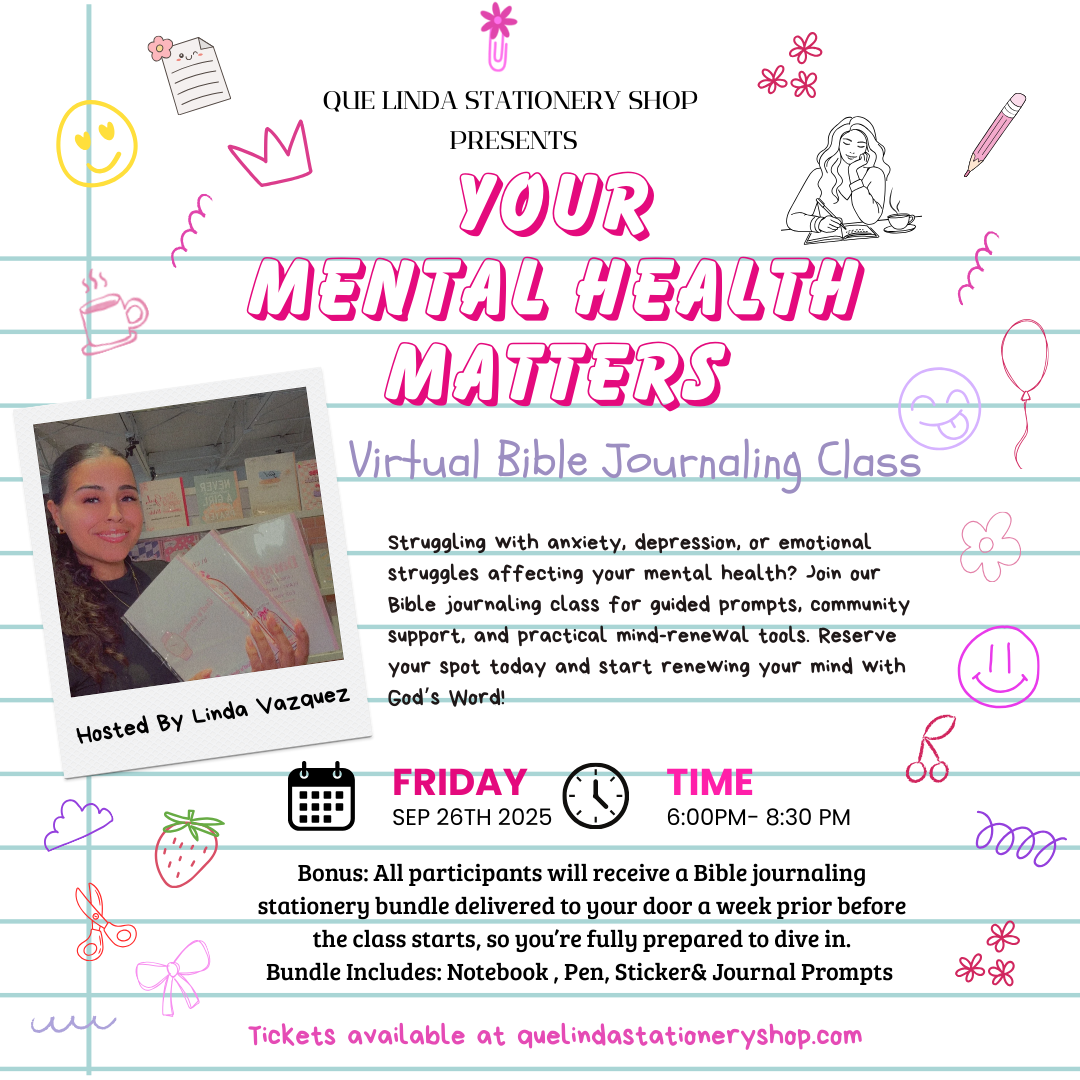 Your Mental Health Matters: Virtual Bible Journaling Class | Sep 26th