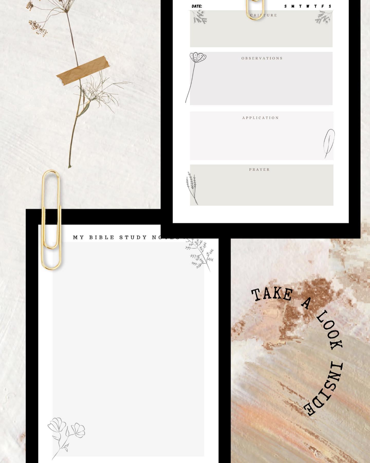 Bible Study Journal: Daily Prompt Bible Study Journal | SOAP Bible Study Method | Bible Study Journal: The grass withers, the flowers fades, but the word of God stands forever Isaiah 40:8
