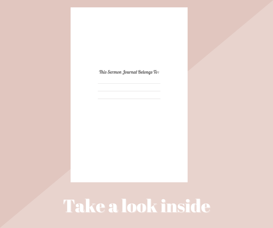 My Sermon Notes Journal | Church notes, Sermon Notes Journal for Woman, Floral Journal to Record. Reflect, Worship, Meditate and Remember