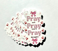 Pray on it Pray over it Pray through it Christian Sticker