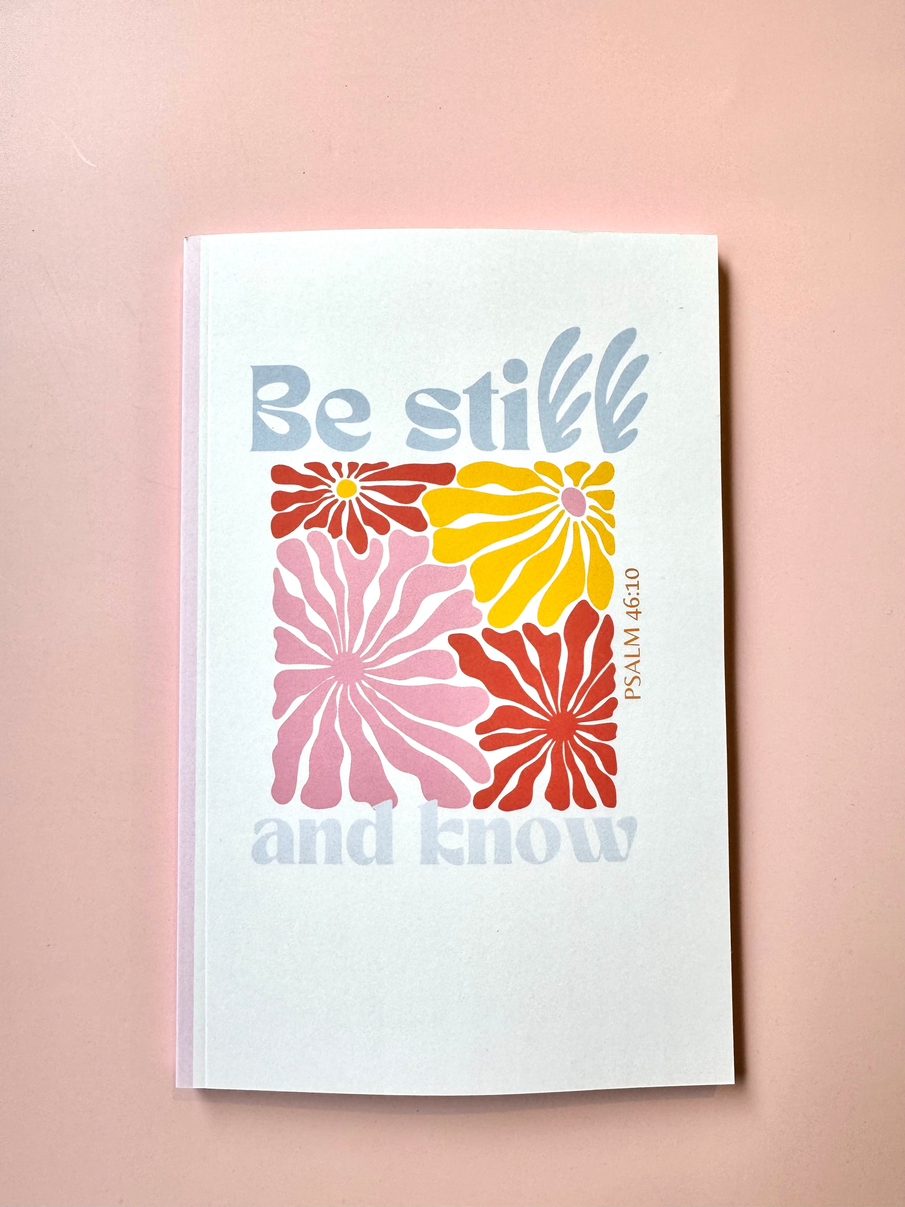 Be Still and Know – Psalm 46:10  Christian Notebook & Sticker Set | Faith-Based Stationery for Quiet Moments