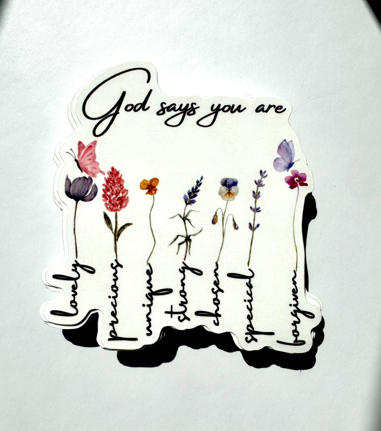 God says you are Christian Sticker