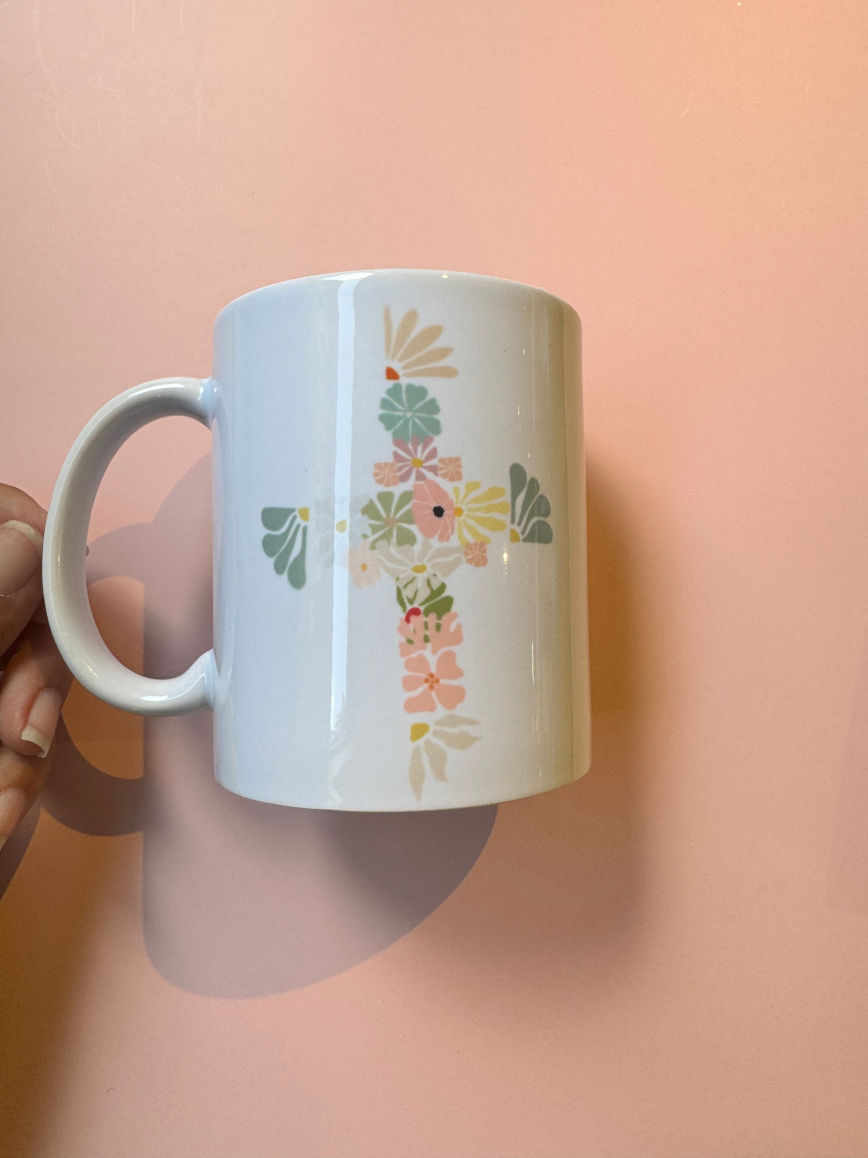 Floral Abstract Cross
– Christian Notebook & Mug Set | Faith-Based Stationery & Gift