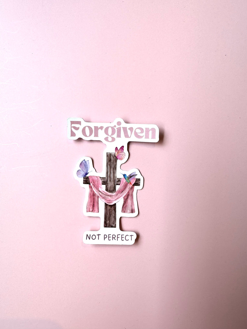 Forgiven Not Perfect – Christian Notebook & Sticker Set | Christian Stationery
