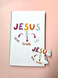 Jesus Is the Way, the Truth, and the Life – John 14:6 Notebook & Sticker Set |