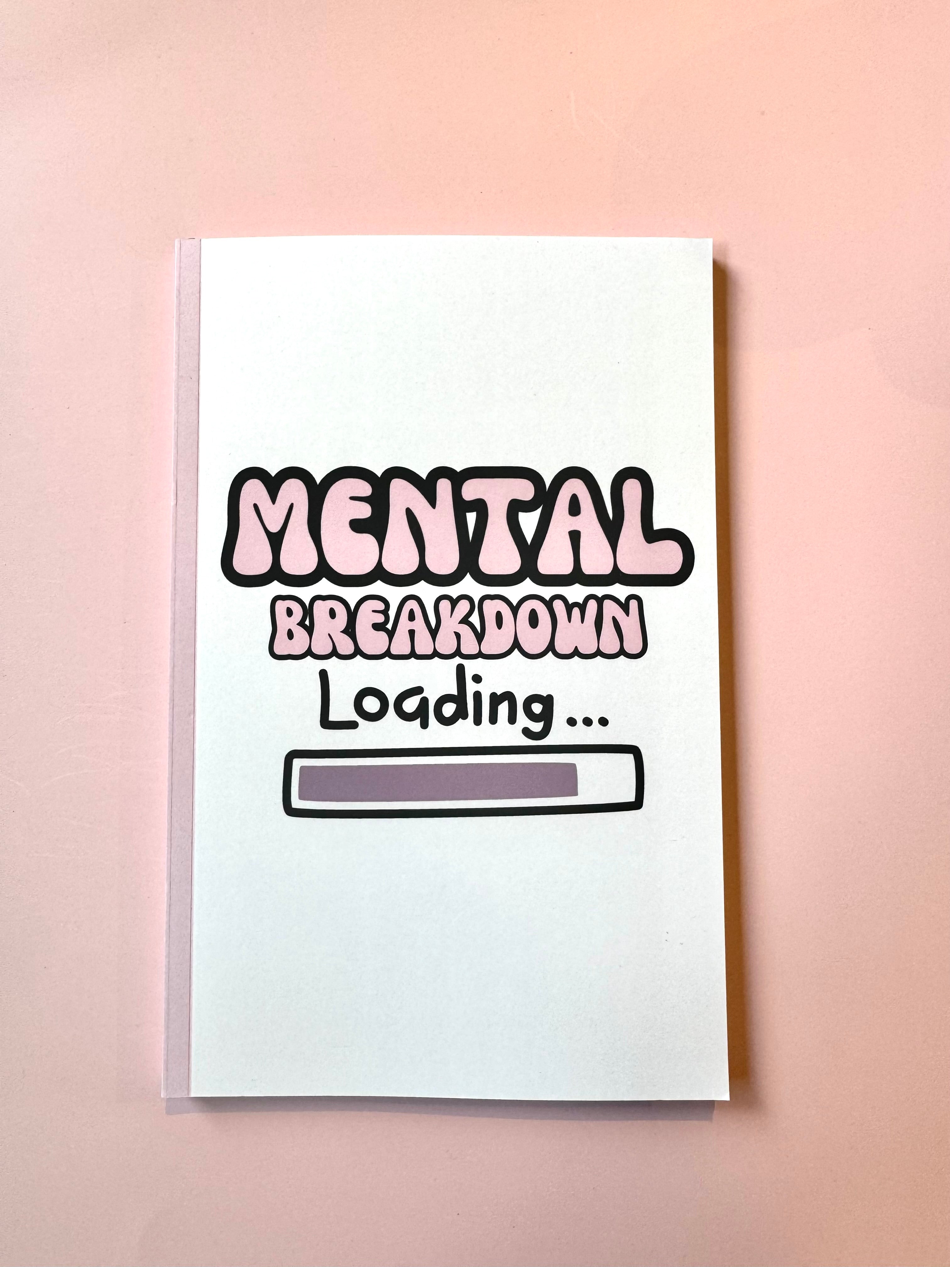 Mental Breakdown Loading
– Funny Notebook, Sticker & Mug Set | Faith-Based Stationery & Gift