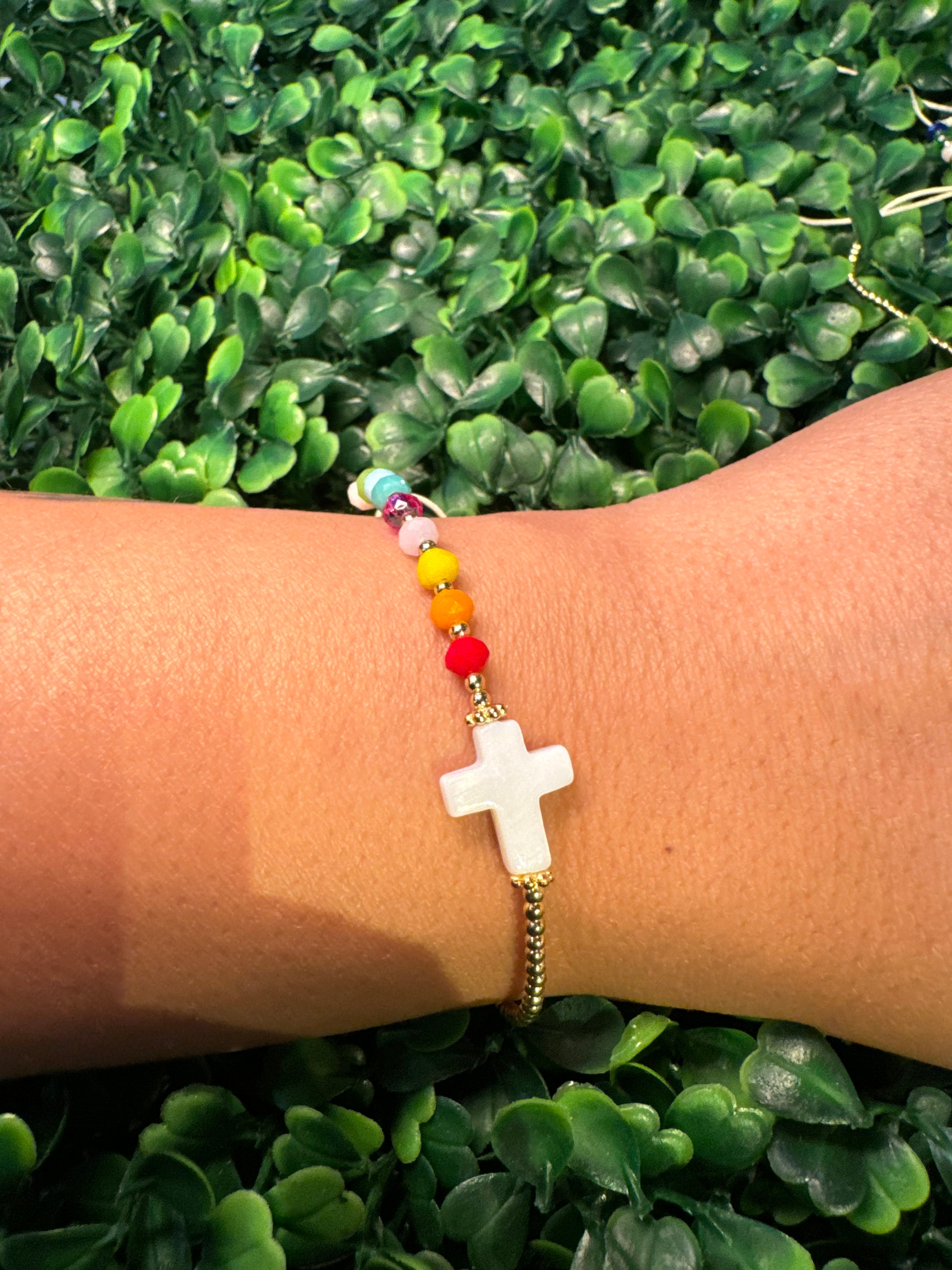 Christian Beaded Cross Bracelet