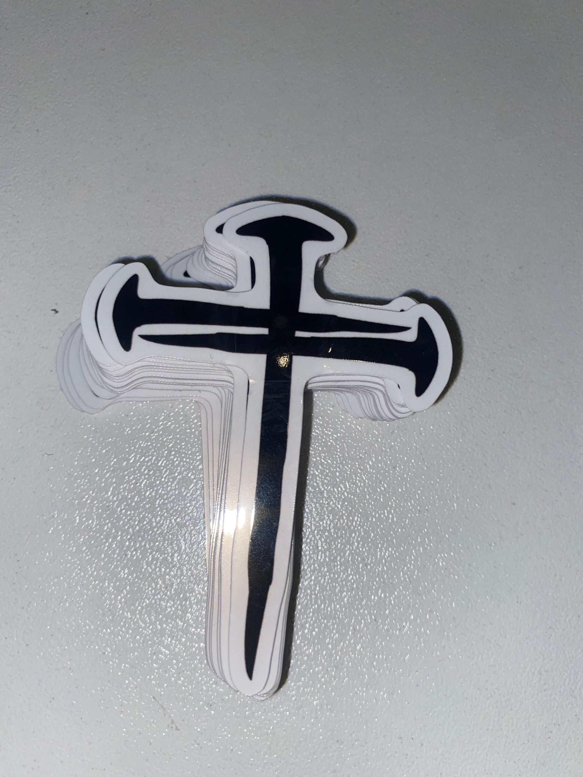 Nail Cross Vinyl Sticker