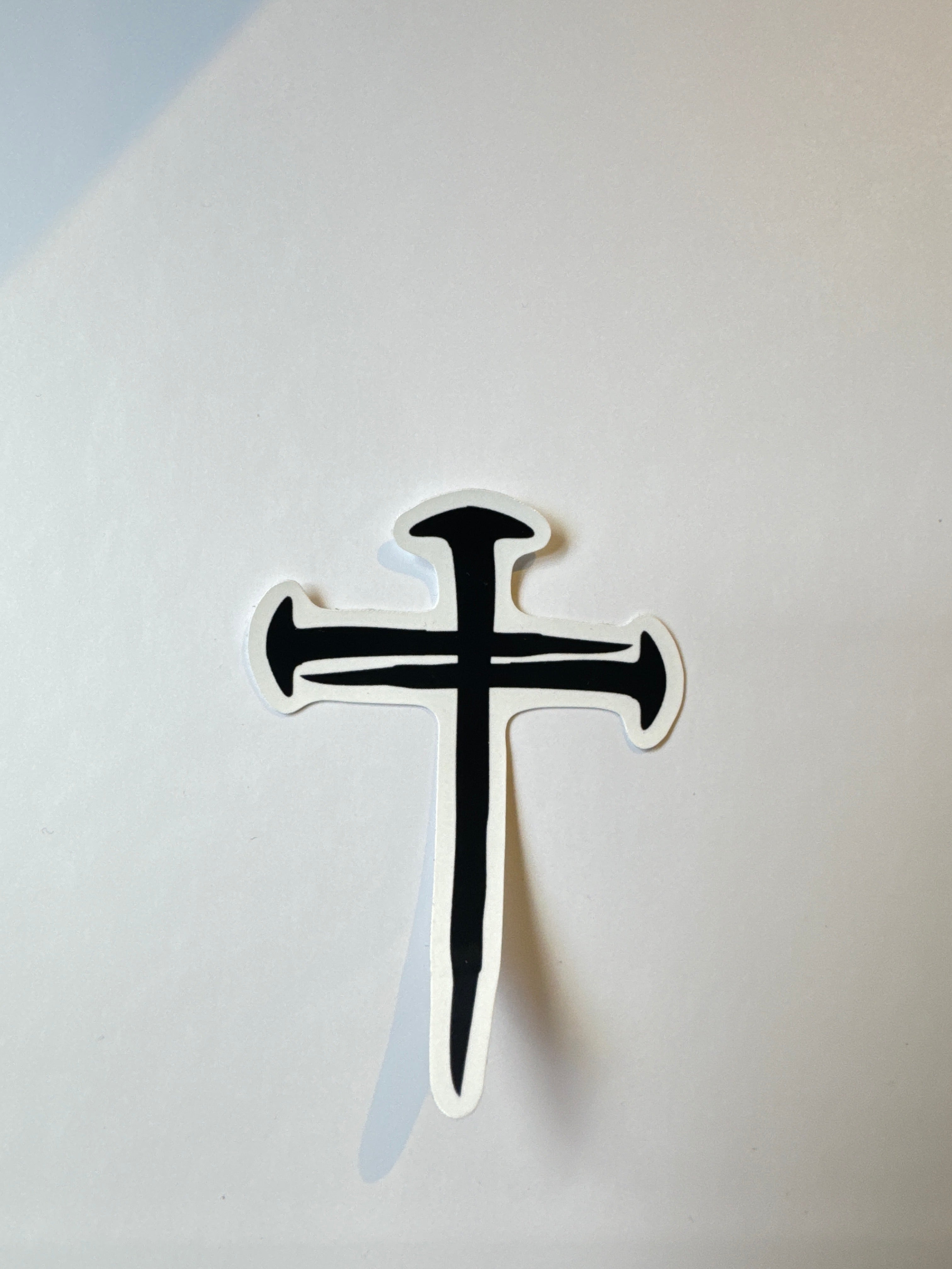 Nail Cross Christian Sticker