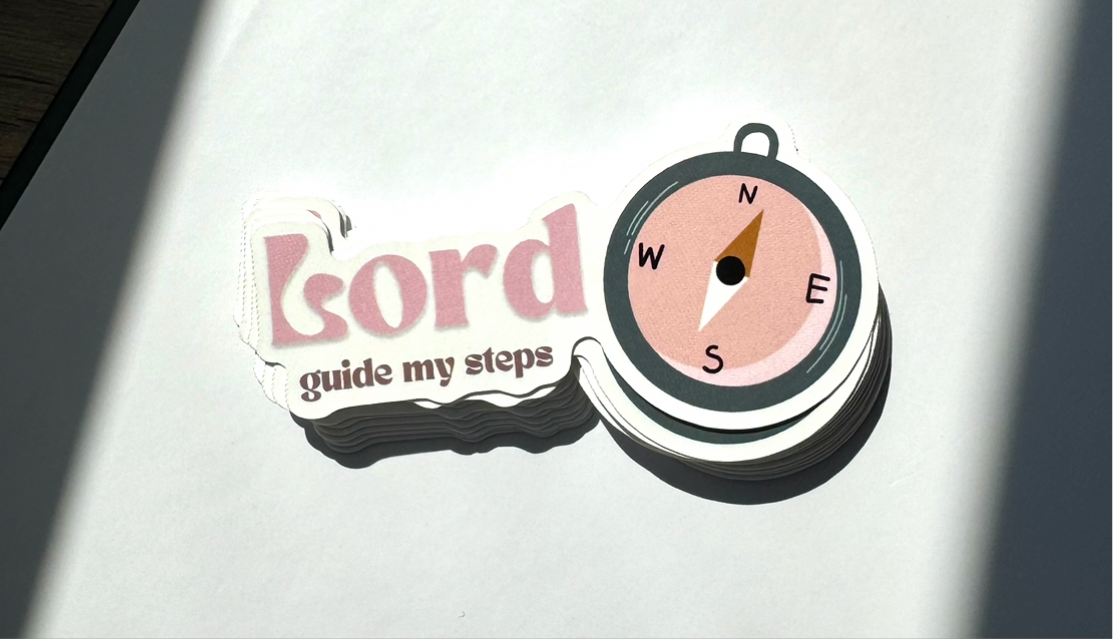 Lord guide my steps Christian Sticker