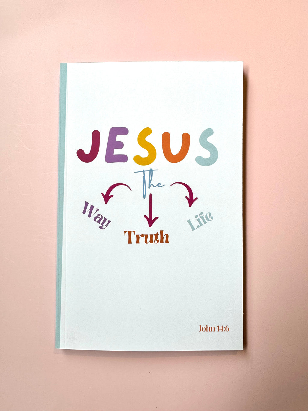 Jesus Is the Way, the Truth, and the Life – John 14:6 Notebook & Sticker Set | Christian Stationery