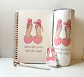 Walk by Faith not by Sight- Christian Notebook , Tumbler & Sticker Set | Christian Stationery