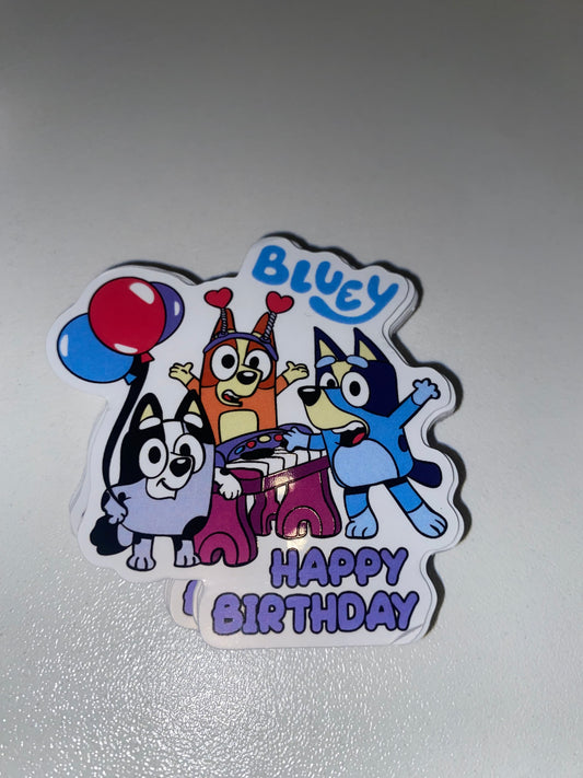 Bluey Happy Birthday Sticker Clermont fl