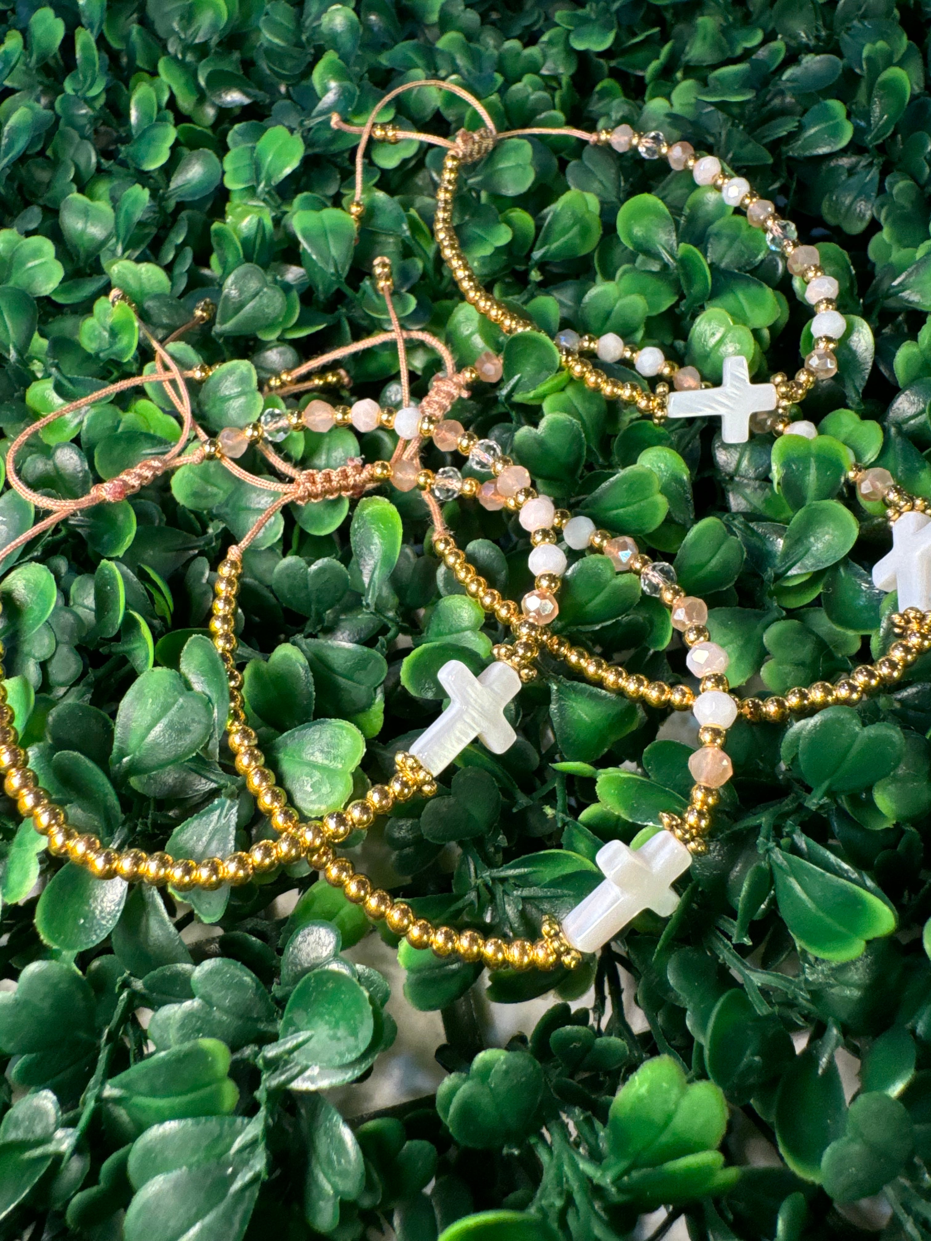 Christian Beaded Cross Bracelet