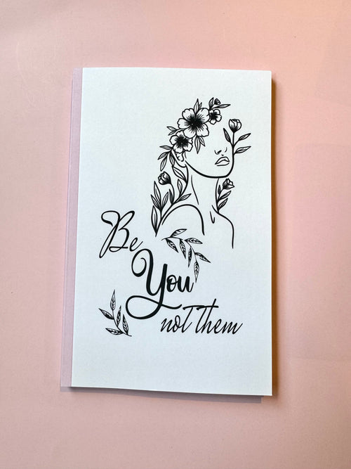 Be You Not Them– Christian Notebook & Sticker Set | Faith-Based Stationery for Quiet Moments