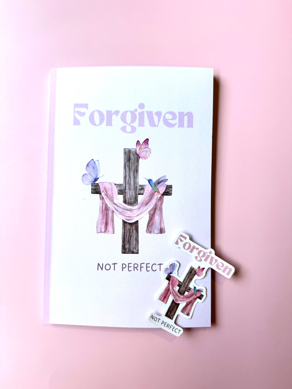 Christian notebook and sticker 