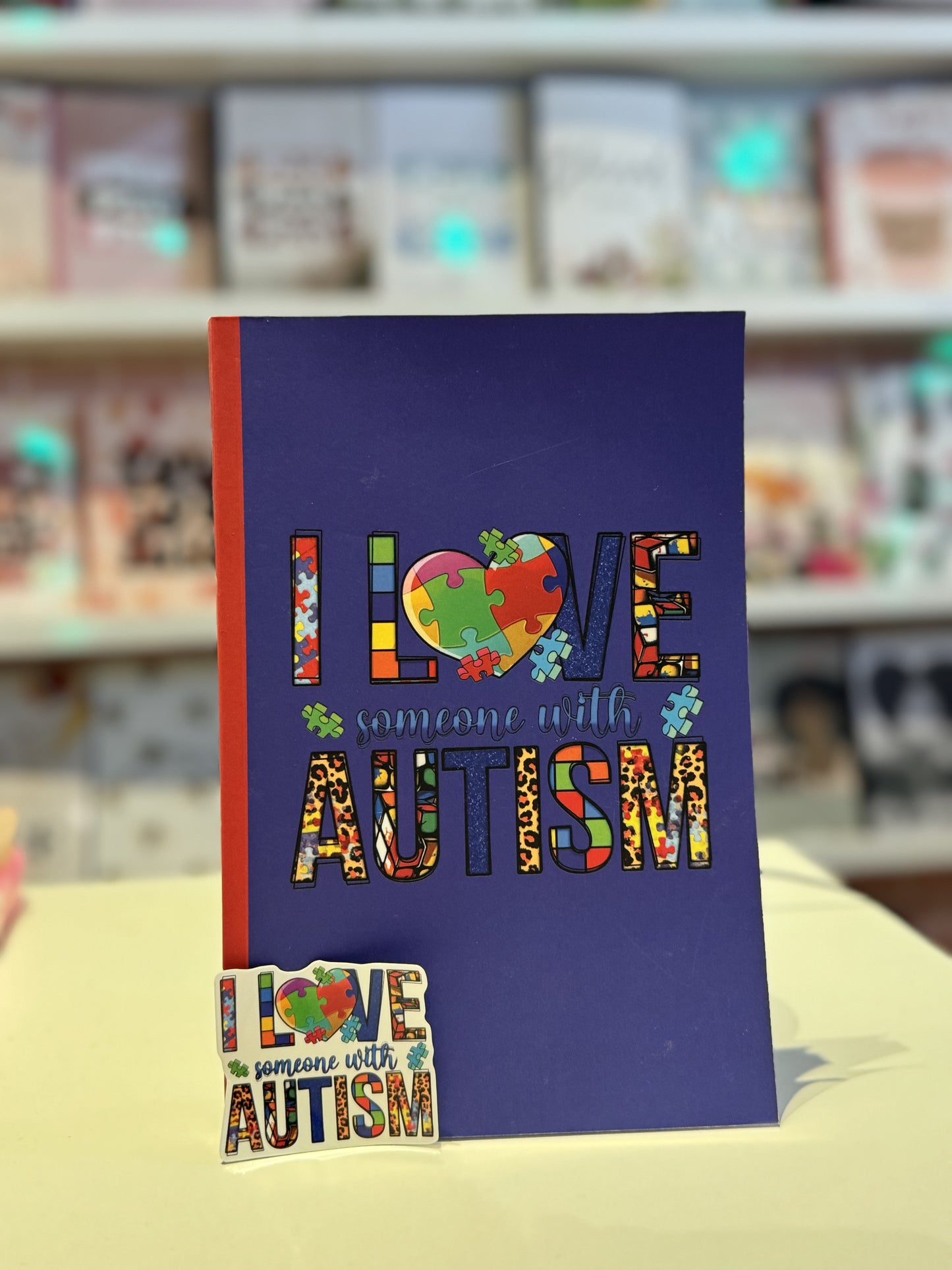 I Love someone with Autism Journal and Sticker Set