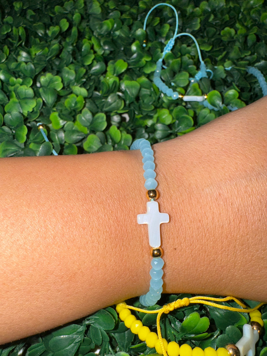 Christian Beaded Cross Bracelet