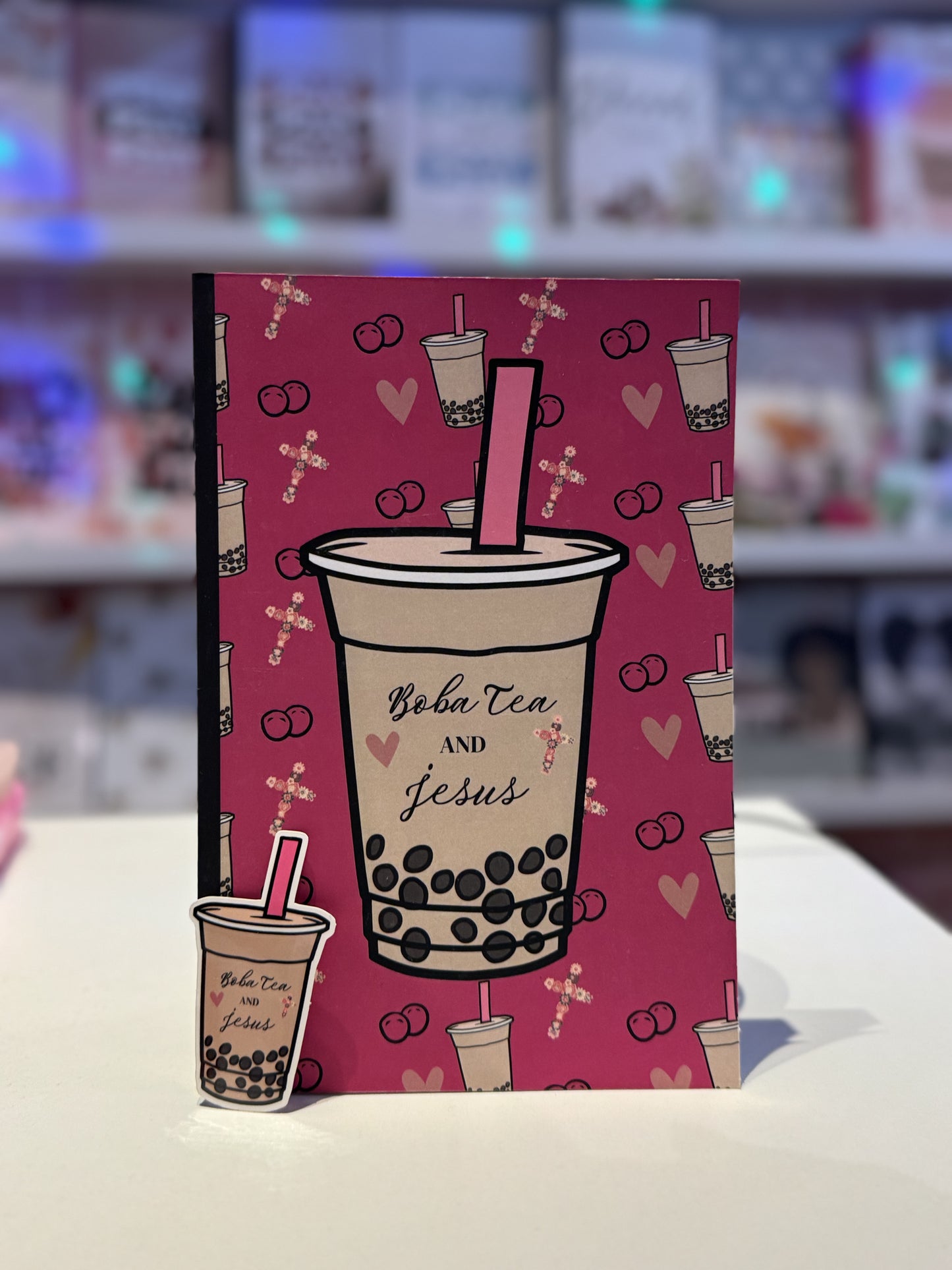 Boba Tea and Jesus Journal and Sticker Set