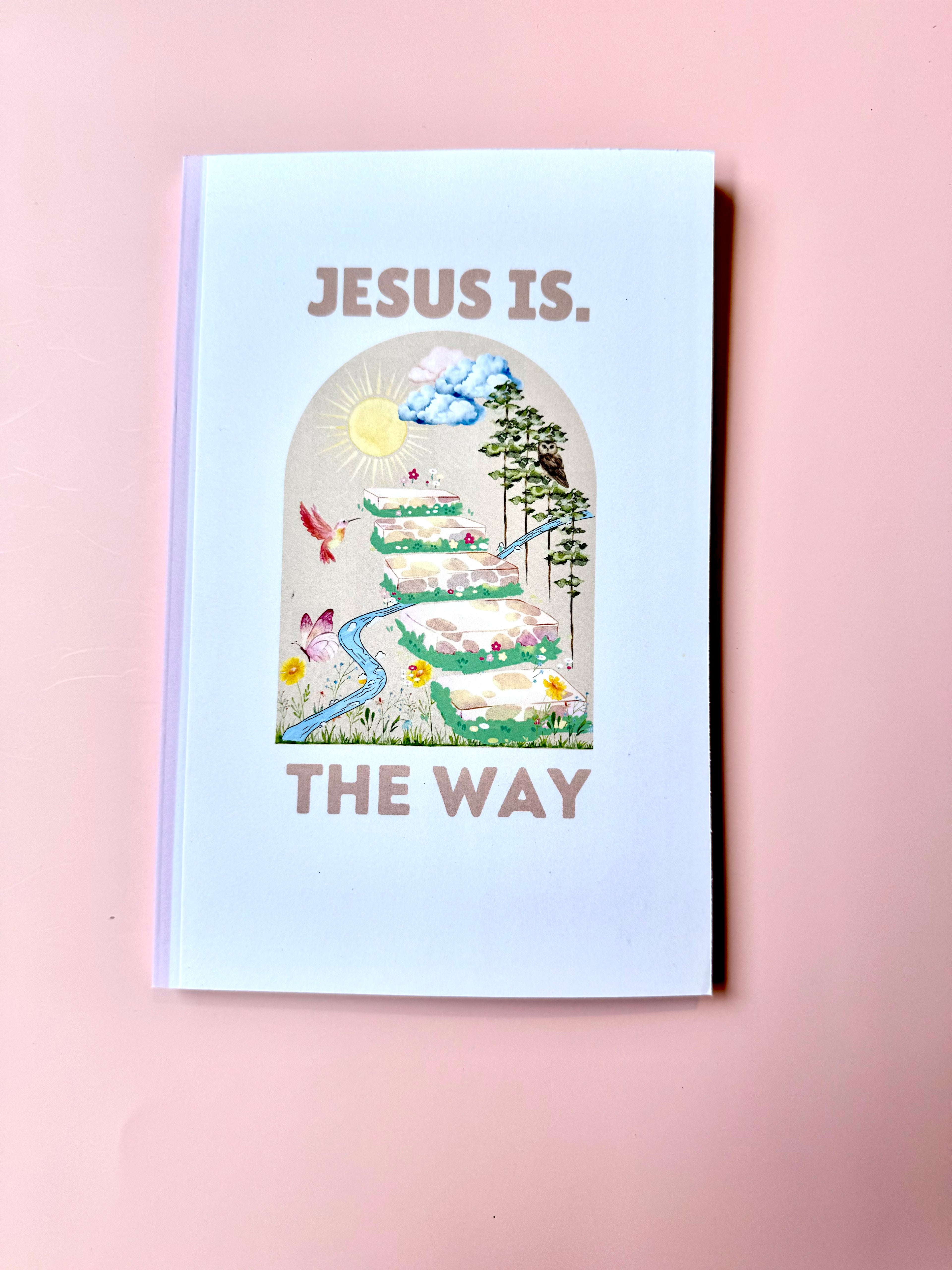 Jesus Is the Way – Christian Notebook & Sticker Set | Christian Stationery
