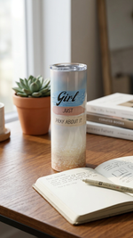 Girl Just Pray About It 20oz stainless steel Christian tumbler with lid and straw – Quelinda