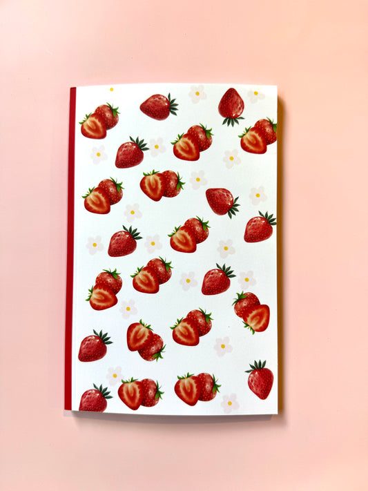 Strawberry Pattern Notebook – Cute & Colorful  – Faith-Filled Journal for Prayer, Journaling & Bible Study